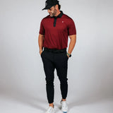 Primo Classic Collar Polo - Black Cherry