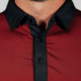 Primo Classic Collar Polo - Black Cherry