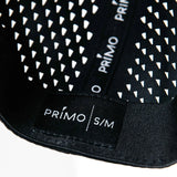 Black and white patterned product with 'Primo' branding on a white background