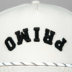 Close up of primo embroidery on hat