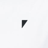 Black triangle logo on a white background