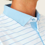 GH Essentials Light Blue Striped Classic Polo