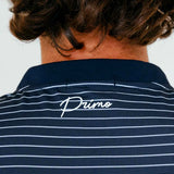 Grant Horvat Essentials Navy Stripes Blade Polo