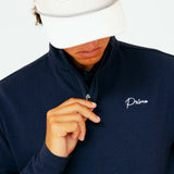 Grant Horvat Essentials Navy Classic Waffle Quarter Zip