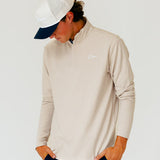 Grant Horvat Essentials Sand Classic Waffle Quarter Zip