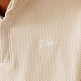 Grant Horvat Essentials Sand Classic Waffle Quarter Zip