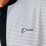 Grant Horvat Essentials White & Black Stripes Blade Polo