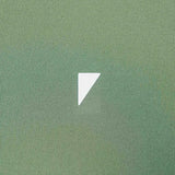 Close up detail of Primo brand iconmark - white triangle logo
