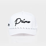 White cap with 'Primo' text on a light gray background