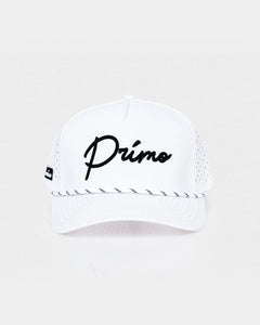 White cap with 'Primo' text on a light gray background