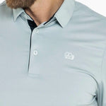 Light gray long-sleeve shirt with a brand logo on a white background