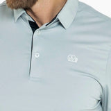 Light gray long-sleeve shirt with a brand logo on a white background
