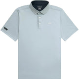 Light blue polo shirt with a collar on a white background